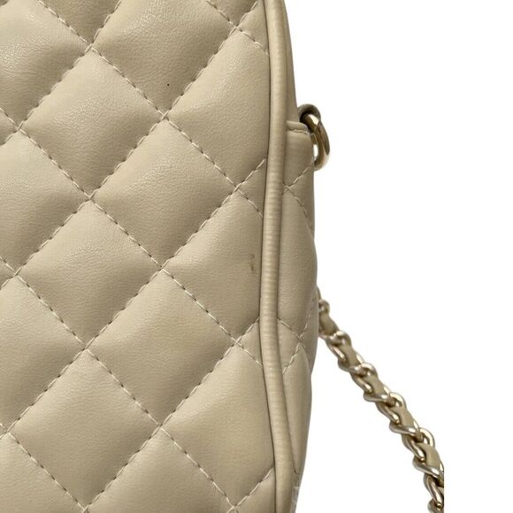 Vintage Jennifer Moore Crossbody Quilted Cream Handbag Gold Chain  10"X2.75”X7” - Picture 12 of 12